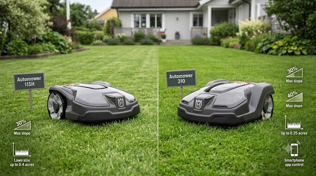 Automower 115H vs Automower 310V: Full Comparison