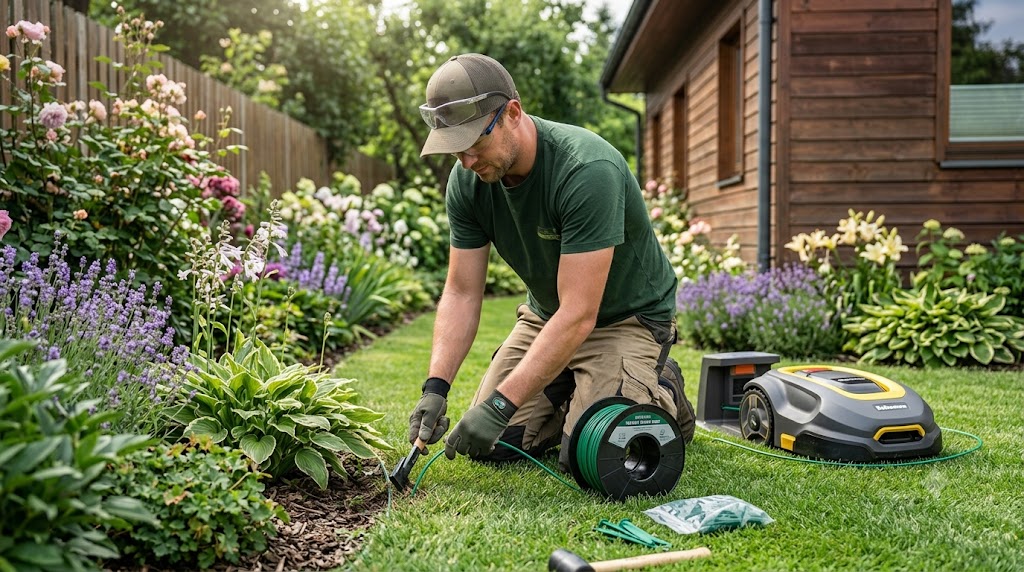 robotic lawn mower boundary wire complete installation guide